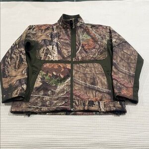 Lodge Outfitters mens Camo Jacket Mossy Oak Softshell outdoor Sz M